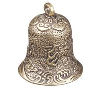 Mini Clochette en Laiton Relief Dragon, Pendentif Décoratif DIY | Bords Lisses et Trou Suspendre, Style Rétro Vintage, pour Paquet, Poignées de Porte et Projets Créatifs