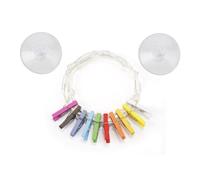 Mini Clothespin String Lights Kikkerland Multicolore G