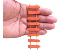 Mini clôture 10 pièces Pour Les Jardins,Les Pots De Fleurs | Micro ornements paysagers, ornements de jardinage, petites clôtures décoratives(Orange)