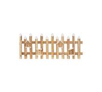 Mini Clôture de Jardin avec Illumination LED, en Bois Marron, 98x49x39x4 cm,