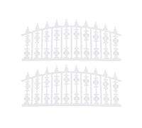 Mini Clôture de Jardin Féerique en Plastique Blanc, Finition Soignée