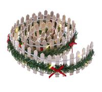 Mini clôture de Noël durable pour sapin de Noël - Accessoires de village amusants pour intérieur et extérieur - 3 styles - C, 90 x 5 x 1 cm