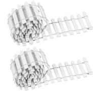 Mini clôture pour jardin, 2 pièces, mini clôtures en bois, clôture pour sapin de Noël, décoration ornements, plantes pots bonsaï, 90 x 5 cm (01)