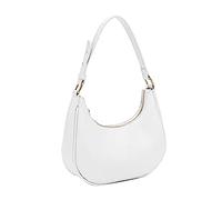 Mini Clutch Purse With Zipper Closure, Women's Leisure Fashion Solid Color Contrast One Shoulder Versatile PU Bag(White)