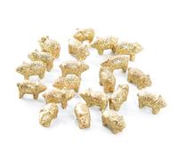 Mini cochons Porte Bonheur dorés, 20 pièces: Petits Talismans Chance Examen bac permis, Figurines décoration Nouvel an et réveillon, Cadeau Porte-Bonheur Or 2 cm