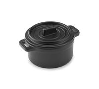 Plat / moule Pujadas Mini Cocotte Mélamine Noire avec Couvercle Ø 10 à 14 cm