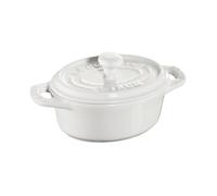 Mini Cocotte Ovale 11 cm Blanche en Céramique