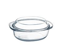 Mini cocotte ovale en verre avec couvercle - Portion unique, passe au micro-ondes et au four, ustensiles de cuisson faciles à saisir