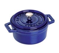 Mini cocotte ronde en fonte Staub 0,25 pinte - Bleu fonc Fabriqu e en France