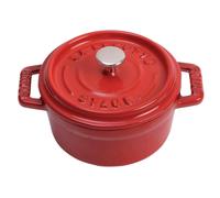 Mini cocotte ronde en fonte Staub 0,25 pinte - Cerise Fabriqu e en France