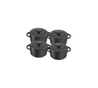 TEFAL PIERRE GAGNAIRE HERITAGE Set 4 mini cocottes fonte d'acier rondes 10 cm / 0,3L Induction E223S404