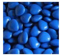 Mini-coeurs au chocolat - DRAGEES ADAM - 500g - Bleu Océan brillant - 44% cacao - Décoration de fête
