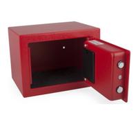 Mini coffre-fort, avec serrure électronique, rouge