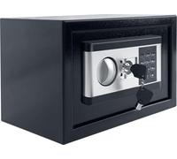 Mini coffre-fort domestique 34L Coffre-fort ignifuge étanche Coffre-fort électrique avec indicateur LED & boîtier à piles & clé de sécurité Noir+Argent CEEDIR