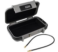 Mini coffre-fort portable, boîte de sécurité à combinaison avec code, étanche, antivol, mini coffre-fort de voyage avec chaîne amovible (gris)