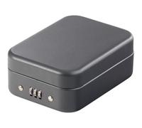 Mini coffre-fort voyage & voiture avec câble de sûreté - 0,7 L - X-CASE - A code - Argent