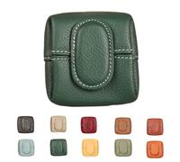 Mini Coin Purse Small Top Grain Leather Wallet,Change Pouch for Women,Casual Solid Portable Bag for Daily Use (F)