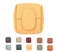 Mini Coin Purse Small Top Grain Leather Wallet,Change Pouch for Women,Casual Solid Portable Bag for Daily Use (C)
