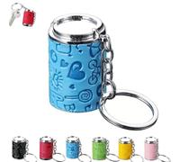 Mini Coin Storage Keychain,2-in-1 Portable Coin Holder，Blue