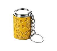 Mini Coin Storage Keychain,2-in-1 Portable Coin Holder,Loose Change Container with Secure Snap Closure,Mini Purse Keychain, Pocket Bank for Women and Men(C)