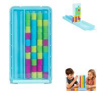 mini color stack challenge,Fast Pattern Ring Stack Board Game,Color Matching Puzzle for 2 Players, Puzzle Compact à empiler et Trier, l'entraînement logique et Le Plaisir sans écran pour Tous(A)