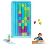 Mini Color Stack Challenge - Portable Brain Teaser Travel Game with 40 Color Rings,Colors Matching Stacking Puzzle Game with Racks, Compact Stack and Sort Logic Puzzle for Fun Parties (1Pc)