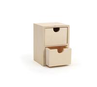 GRAINE CREATIVE Mini Commode 2 Tiroirs en Bois 11 cm
