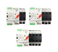 Mini commutateur de transfert automatique ATS 2/3/4P 100 A 110 V/220 V, 2 pièces, commutateurs sélection électriques, double alimentation, énergie solaire, rail DIN(220v,3P)