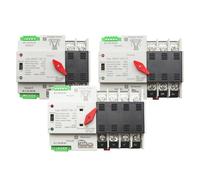 Mini commutateur de transfert automatique EAATS-100 2/3/4P 100A 110V/220V, sélecteur électrique, double alimentation, énergie solaire, rail DIN, 1 pièce(2P,220V)