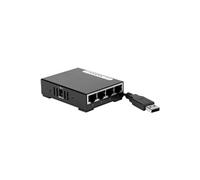 deXlan Mini - Commutateur - non géré - 4 x 10/100/1000 - CA 230 V / CC 5 V G