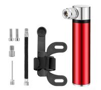 Mini compact pour vélo avec support | Haute pression 120 PSI portable | Pour alliage d'aluminium CNC pour plus de durabilité | Compatible avec et valves (rouge) (/FR)