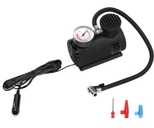 Mini compresseur 12 V Pression 300 psi/20,7 Bar Tuyau 45 cm Câble 250 cm 3 adaptateurs