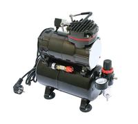 MINI-COMPRESSEUR AEROGRAPHE TC-88T AVEC RESERVOIR D'AIR, REGULATEUR ET INTERR...