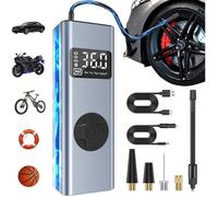 Mini compresseur d'air portable HYCHIKA, gonfleur de pneus de voiture 12 V 6 000 mAh, pompe à vélo électrique 150 psi