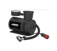 VITO - Mini Compresseur Portable 12V Pompe à Air Électrique 150 PSI / 10,3 Bar 15L/min Câble 2,8m - Idéal pour Pneus Voiture, Vélo, Moto, Ballons et Matelas - Léger 0,4kg