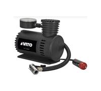 VITO - Mini Compresseur Portable 12V Pompe à Air Électrique 150 PSI / 10,3 Bar 15L/min Câble 2,8m - Idéal pour Pneus Voiture, Vélo, Moto, Ballons et Matelas - Léger 0,4kg