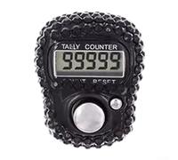 Mini compteur de bagues avec strass pour fitness, yoga et course à pied, compteur électronique réglable, portée de 0 à 9999 points, pas besoin de piles, design compact pour un transport facile (noir)