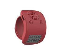 Mini Compteur de Comptage de Main de Bague de Doigt éLectronique NuméRique LCD Compteurs Rechargeables à 6 Chiffres Clicker-Rouge