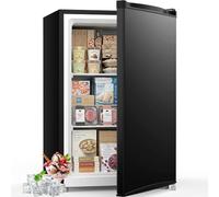 Mini-congélateur Feelfunn 1,1 pi³, petit congélateur vertical, noir(3.0 Cu.Ft - Black)