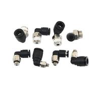 Mini connecteur pneumatique coudé, 1 à 10 pièces, filetage mâle PL 3, 4, 5, 6 mm, M3, M4, M5, M6, 1/8", tuyau à insertion rapide(PL3-M5,2pcs)