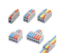 Mini connecteurs de câbles à câblage rapide, 10 pièces, séparateur Compact universel, conducteurs électriques, bornier domestique enfichable M2c