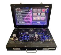 Mini console de jeu d'arcade portable 35 000 en 1, boîte en métal pliable, machine de jeu rétro avec écran de 21 pouces, fonctions de recherche et de pause