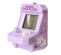 Mini console de jeu rétro portable pour enfants - Porte-clés de jeux d'arcade - Sac à main - Sac à dos - Décoration cadeau - Violet, violet, as description