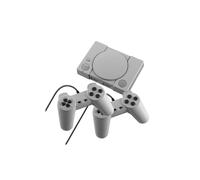 Mini console de jeux style PS1 avec 2 manettes, 620 jeux intégrés et sortie AV pour jouer en famille à 2.
