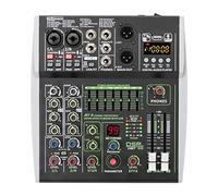 Mini console de mixage 4 canaux Individuel + 48V 99 DSP Effets USB Ordinateur Lecture et enregistrement Mixer