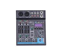 Mini console de mixage stéréo 4 canaux avec USB Bluetooth et puissance Phantom 48 V, mixeur audio DJ Live avec effet Hall pour scène karaoké, KTV à domicile, studios d'enregistrement, streaming en