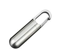 Mini Conteneur en Acier Inoxydable Porte-capsule Portable pour les Voyages Extérieurs (S)