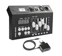 Mini Controleur Dmx 512 Console Dmx 54 Canaux, Portable Table Dmx 54 CH Dmx512 Light Controller Dmx, Panneau de Commande Dmx by batterie 9V ou Alimentation Universelle 9-12 V CC Dmx Contrôleur Lumière