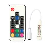 Mini contrôleur LED 12V, bande lumineuse RGB, mini variateur 3528 5050(16 Key Controller with 5m)