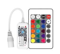 Mini contrôleur RGB RGBW RGBCCT DC12-24V 2812 2811, Bande Lumineuse LED RGB, synchronisation 1600, contrôle par Smartphone(24key IR RGBW WiFi)